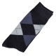 Chaussettes Homme Classique Ecossais Coton Bleu Marine