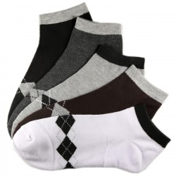 Pack 6 Paires Socquettes Assorties Coton Ecossais Mixte T.U.