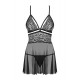 838-BAB-1 babydoll - Noir